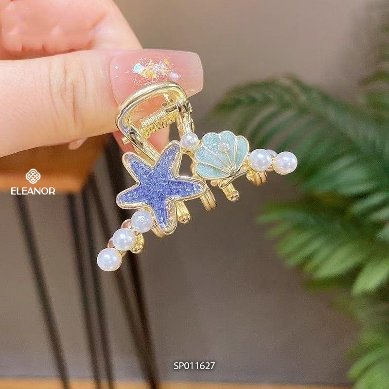 Kẹp tóc nữ càng cua Eleanor Accessories sao biển vỏ sò phụ kiện tóc kẹp tóc nữ sang chảnh 11627