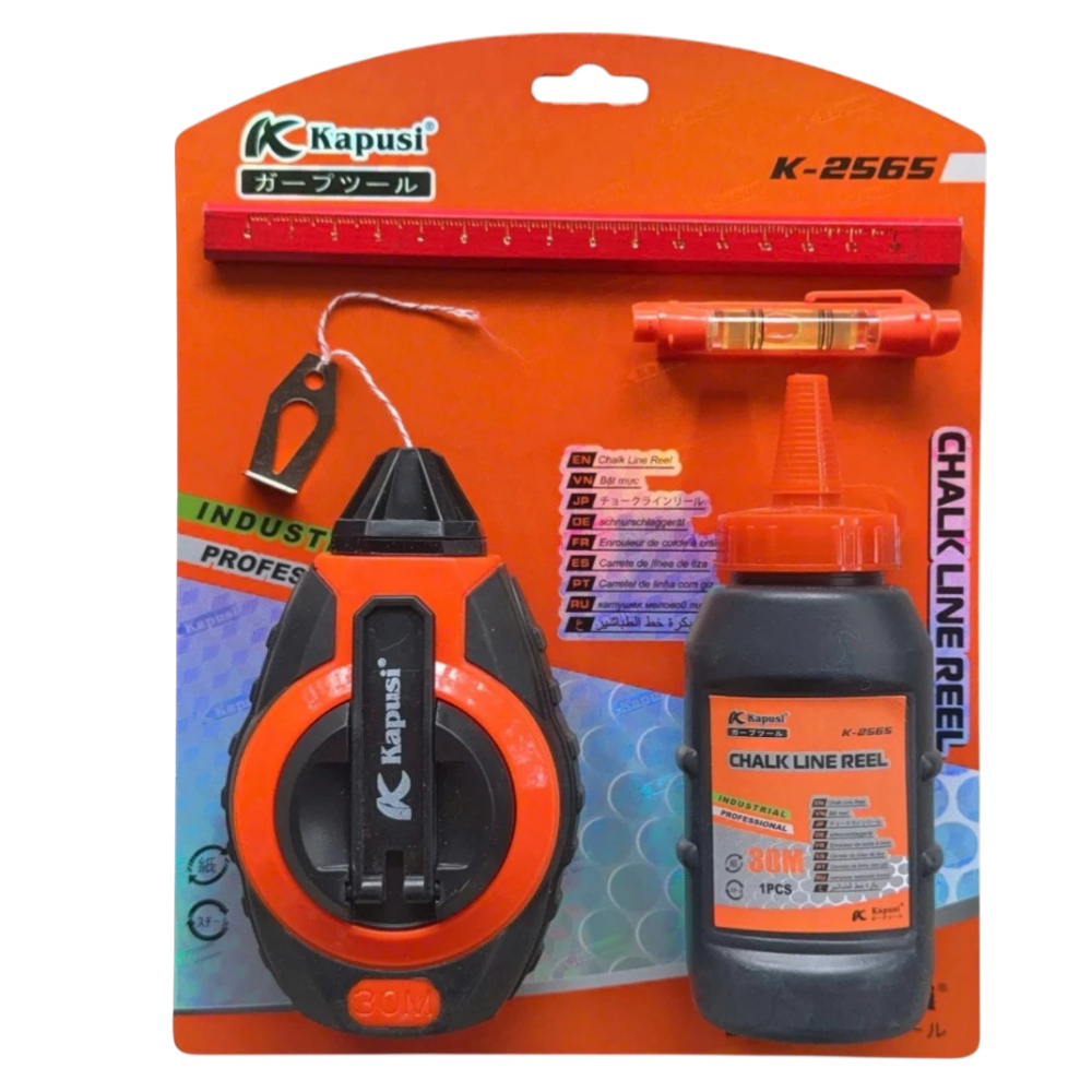 Bật mực. búng mực 30m kèm hộp mực, bút chì KAPUSI – K2565