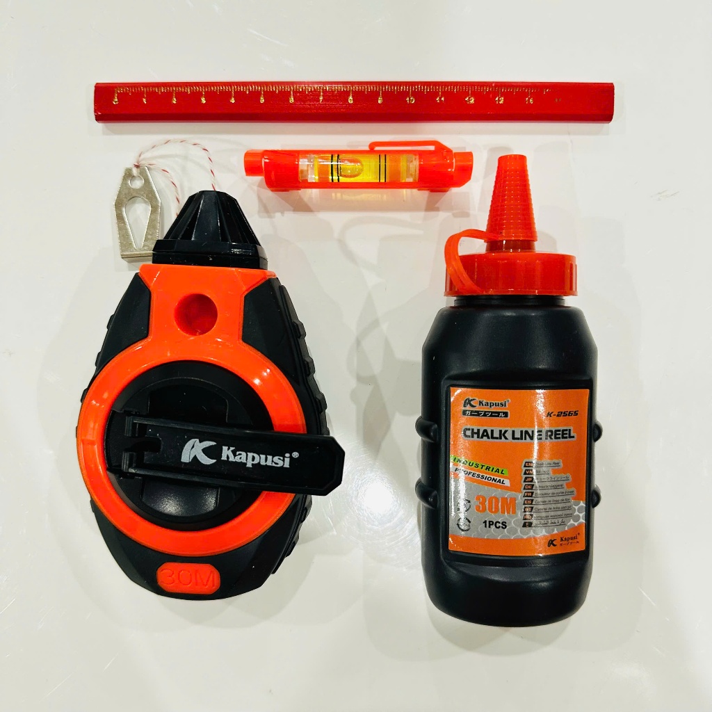 Bật mực. búng mực 30m kèm hộp mực, bút chì KAPUSI – K2565