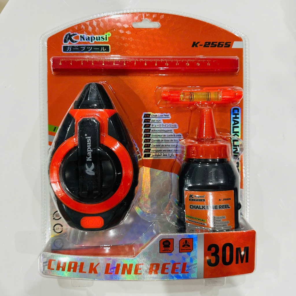 Bật mực. búng mực 30m kèm hộp mực, bút chì KAPUSI – K2565