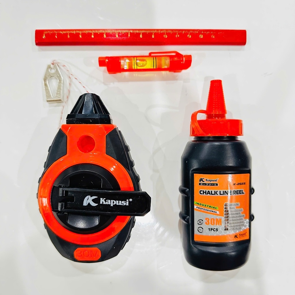Bật mực. búng mực 30m kèm hộp mực, bút chì KAPUSI – K2565