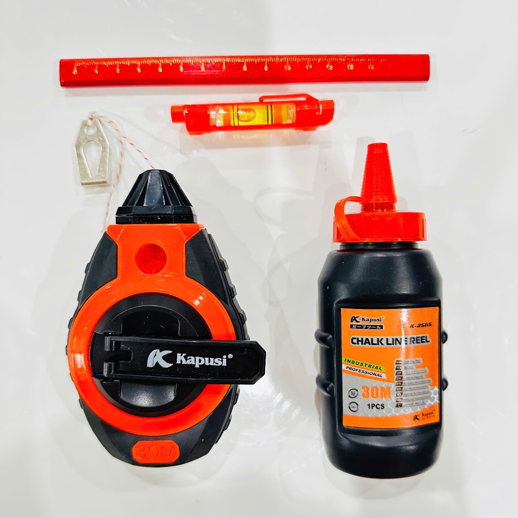 Bật mực. búng mực 30m kèm hộp mực, bút chì KAPUSI – K2565