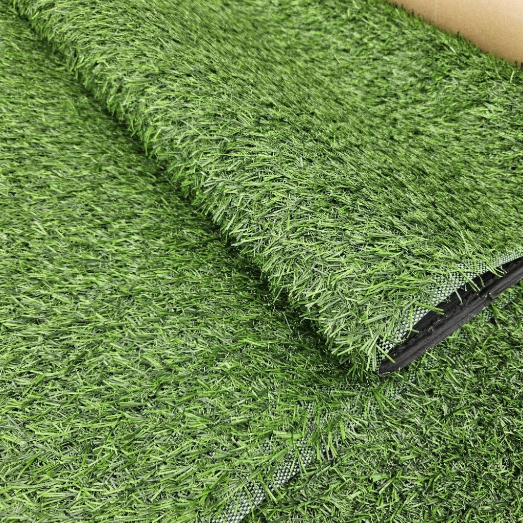 Thảm cỏ nhân tạo 2cm xanh đậm, 12m² (2m x 6m) dẻo không bụi trải sàn, trang trí sân vườn, dán tường