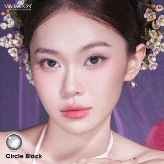 VIVIMOON lens cận 1 ngày Circle Black, kính áp tròng khóa ẩm màu đen tự nhiên (Giá 1 chiếc-1 bên mắt, x2 để mua 1 đôi)