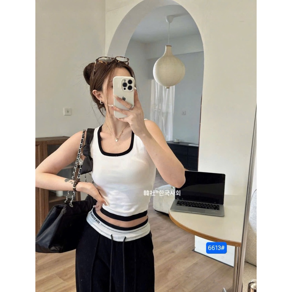 Áo ba lỗ viền 6613# Hàng QC có túi móc sịn sò.free size