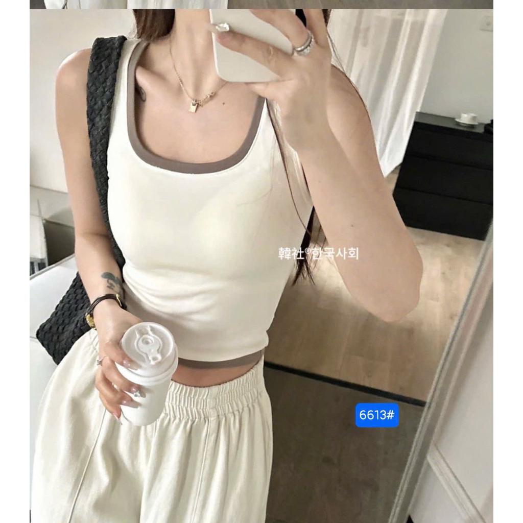 Áo ba lỗ viền 6613# Hàng QC có túi móc sịn sò.free size