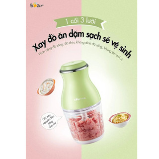Máy Xay Ăn Dặm Đa Năng 600ml Bear CH-4H02X (QSJ-B02X5) - 200W- 3 Lưỡi Dao Inox, Bảo Hành 18 Tháng
