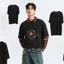 Áo Sweater Polo Phối Kẻ GODMOTHER Chất Cotton Cổ Bẻ In Chữ THE ARTIMES