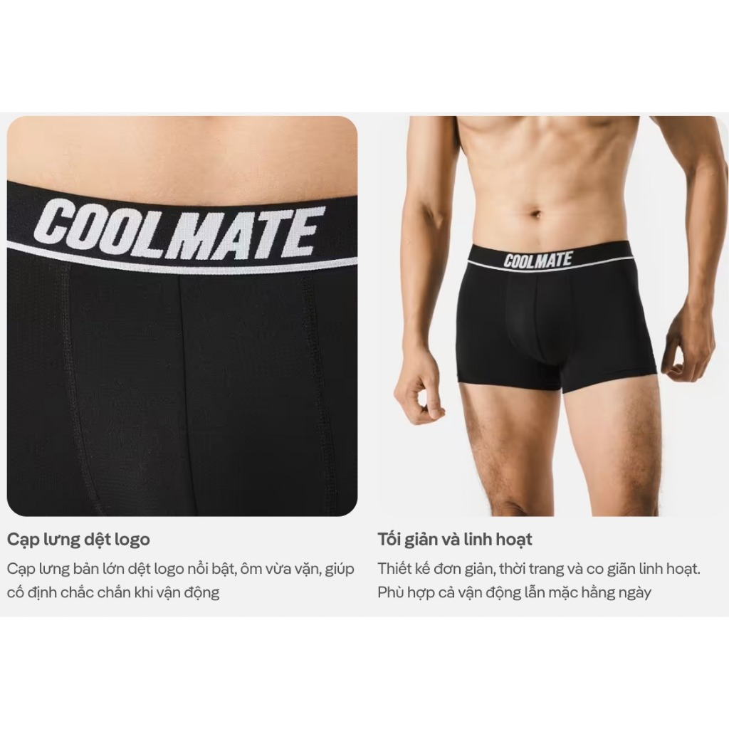 [GIÁ TỐT TRÊN LIVE][MUA 3 TẶNG 1]Combo 3 quần lót nam siêu thoáng khí Trunk Air Max Mesh thấm hút, nhanh khô Coolmate