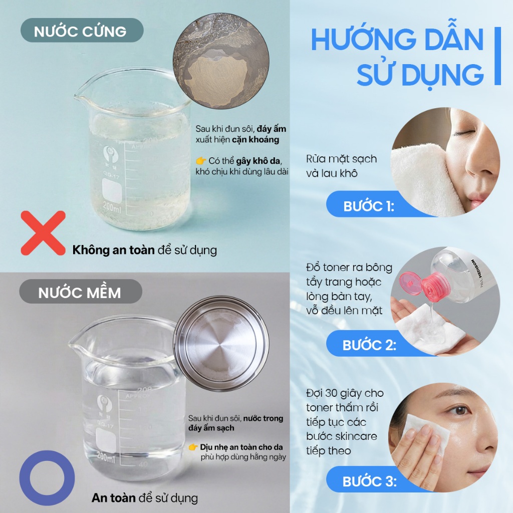 Nước hoa hồng Paul Medison Toner 510ml - từ thương hiệu da liễu hàng đầu Hàn Quốc cấp ẩm làm dịu da
