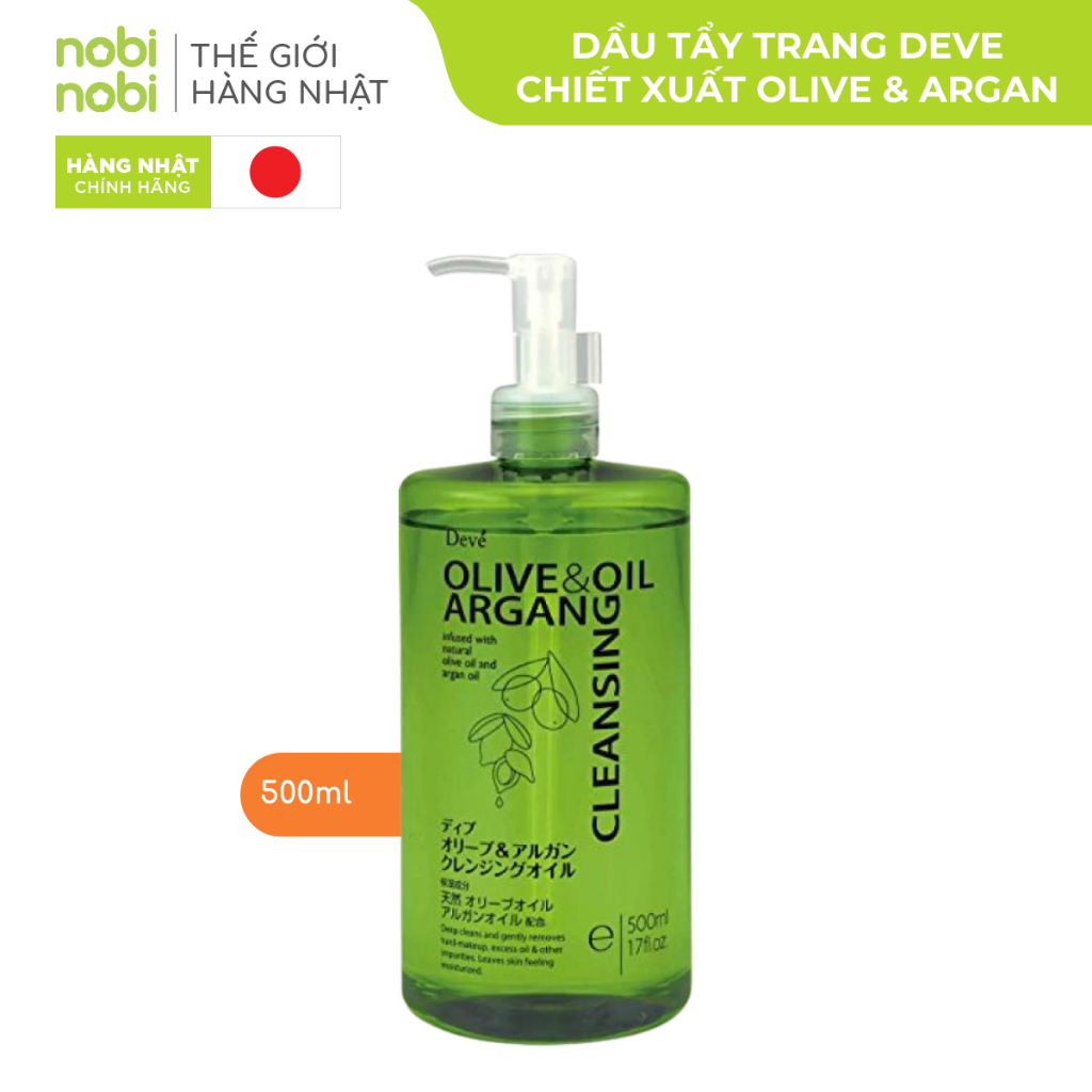 Dầu tẩy trang Deve chiết xuất dầu Olive và Argan an toàn lành tính cho da nhạy cảm