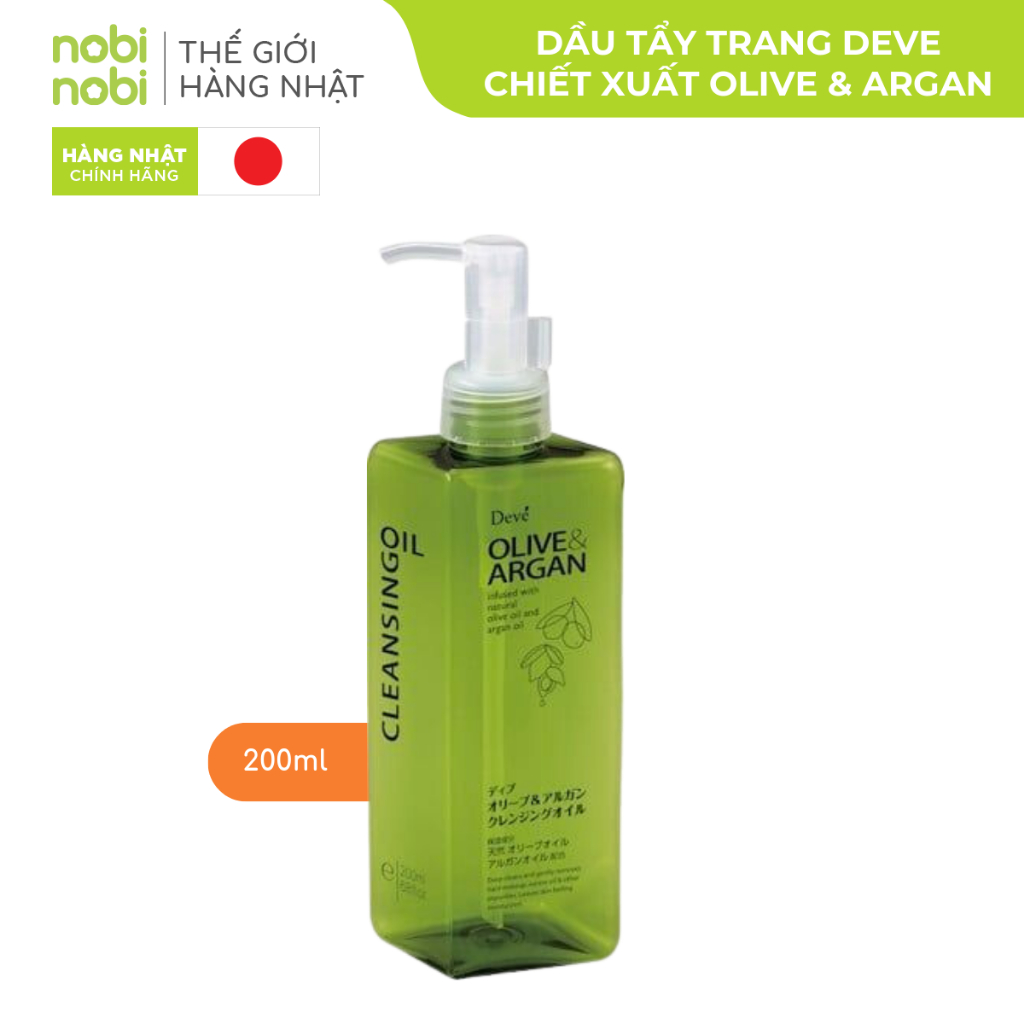 Dầu tẩy trang Deve chiết xuất dầu Olive và Argan an toàn lành tính cho da nhạy cảm