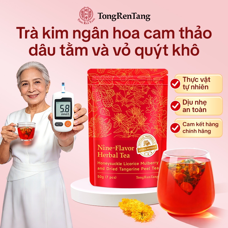 Tong Ren Tang Trà Thảo Mộc Cho Người Tiểu Đường – Hỗ Trợ Ổn Định Đường Huyết, Uống Hàng Ngày