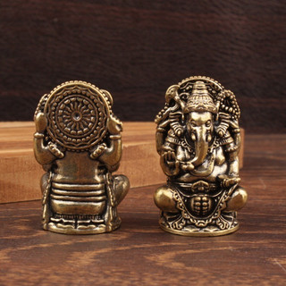 Tượng Ganesha Phong Thủy, Vật Trang Trí Bàn Làm Việc Kích Thước Nhỏ，Tượng Phong Thủy May Mắn