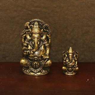 Tượng Ganesha Phong Thủy, Vật Trang Trí Bàn Làm Việc Kích Thước Nhỏ，Tượng Phong Thủy May Mắn