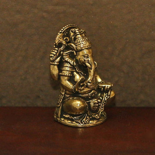 Tượng Ganesha Phong Thủy, Vật Trang Trí Bàn Làm Việc Kích Thước Nhỏ，Tượng Phong Thủy May Mắn