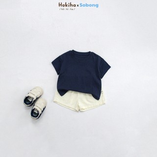 Áo thun cộc tay cotton cho bé trai, bé gái Hokiha vải cotton bozip mềm mại, thoáng mát size 8-17kg A26