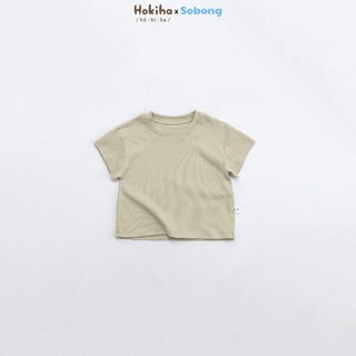 Áo thun cộc tay cotton cho bé trai, bé gái Hokiha vải cotton bozip mềm mại, thoáng mát size 8-17kg A26