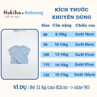 Áo thun cộc tay cotton cho bé trai, bé gái Hokiha vải cotton bozip mềm mại, thoáng mát size 8-17kg A26