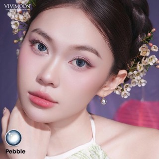 01 Chiếc Kính áp tròng VIVIMOON lens khóa ẩm 1 ngày màu xanh xám khói Pebble (Giá 1 bên mắt, x2 để đặt 1 đôi)
