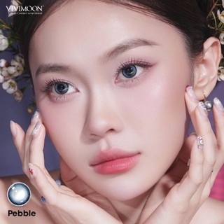 01 Chiếc Kính áp tròng VIVIMOON lens khóa ẩm 1 ngày màu xanh xám khói Pebble (Giá 1 bên mắt, x2 để đặt 1 đôi)