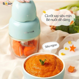 Máy Xay Ăn Dặm Đa Năng 300ml Bear CH-4H01T (QSJ-B01P1), 3 Lưỡi Dao Inox304 Sắc Bén, 120W,BH 18 Tháng