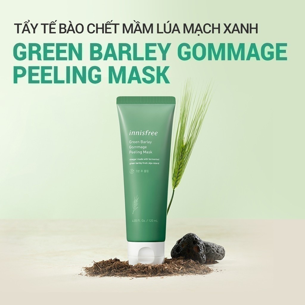 INNISFREE x Bộ 2 Gel tẩy tế bào da chết từ lúa mạch xanh innisfree Green Barley Mild Peeling Gel 120mlx2