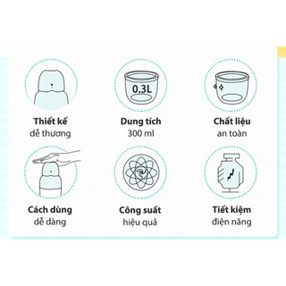 Máy Xay Ăn Dặm Đa Năng 300ml Bear CH-4H01T (QSJ-B01P1), 3 Lưỡi Dao Inox304 Sắc Bén, 120W,BH 18 Tháng