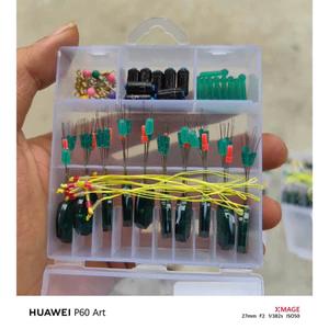 Hộp phụ kiện làm trục silicon xanh có dây pe đầu cao cấp làm 10 bộ đủ đồ như hình