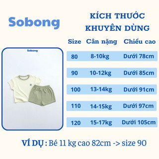 Combo 2 bộ cộc tay cho bé gồm 1 bộ may gắn logo và 1 bộ may tag Hokiha vải cotton bozip mềm mại size 8-17kg BB18-BB19