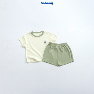 Combo 2 bộ cộc tay cho bé gồm 1 bộ may gắn logo và 1 bộ may tag Hokiha vải cotton bozip mềm mại size 8-17kg BB18-BB19