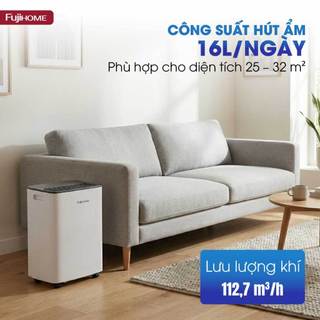 Máy hút ẩm chạy bằng máy nén Fujihome DH16LITE - Công suất hút ẩm 16 Lít/ngày, có chế độ hẹn giờ