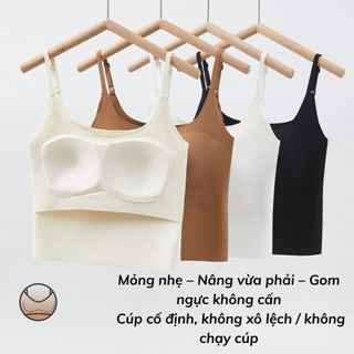 Áo bra nữ không gọng su đúc cao cấp mềm mại viền mỏng nhẹ tệp da kiểu dáng basic cá tính DEVRI B6683