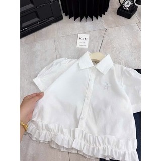 S248-[tomnaukids] Set áo sơ Mi tay ngắn phối quần suông bèo size từ 8-37Kg