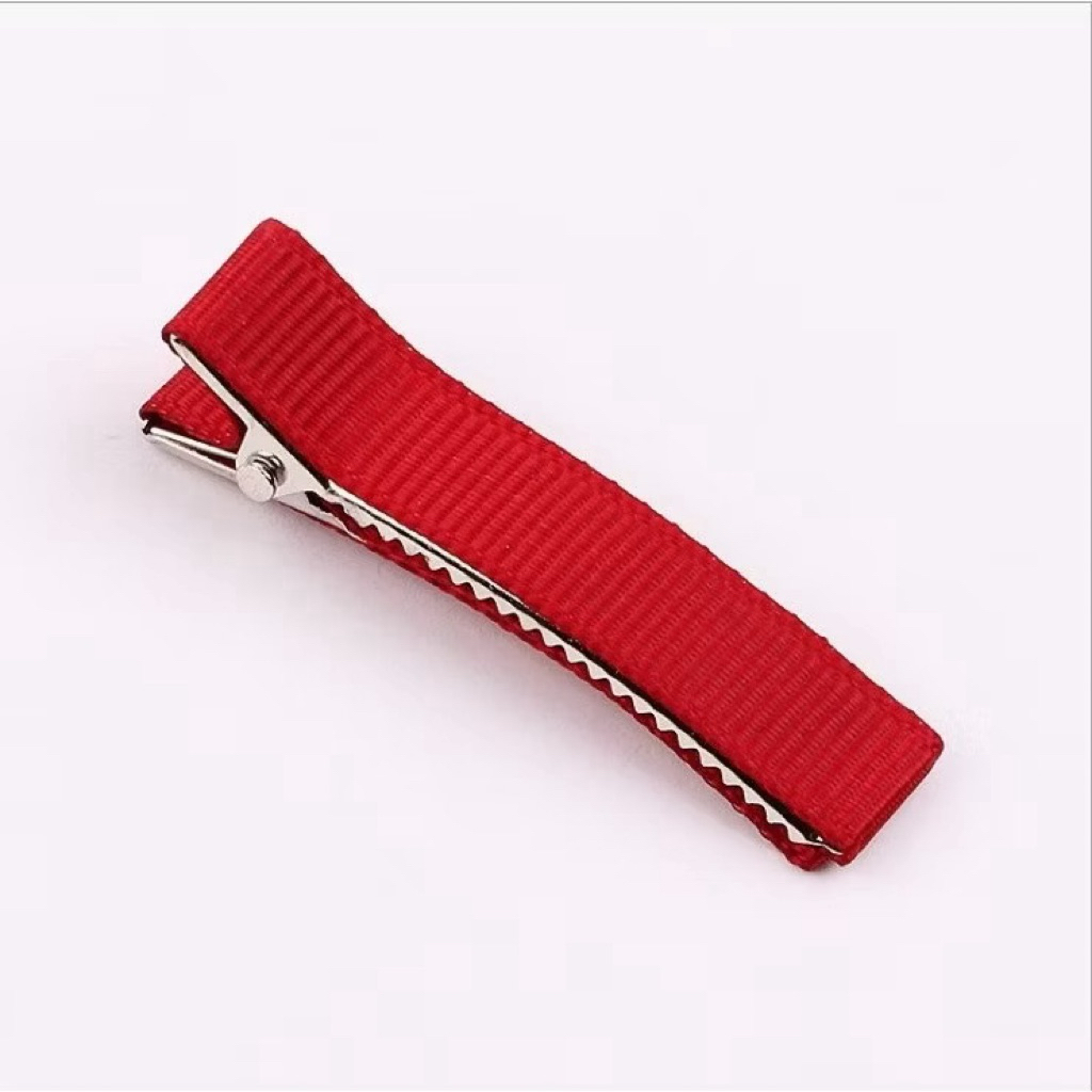 HOẢ TỐC Combo 10 20 50 Kẹp Mỏ Vịt Bọc Vải , Kẹp Bọc Ruy Băng Phôi Kẹp Handmade