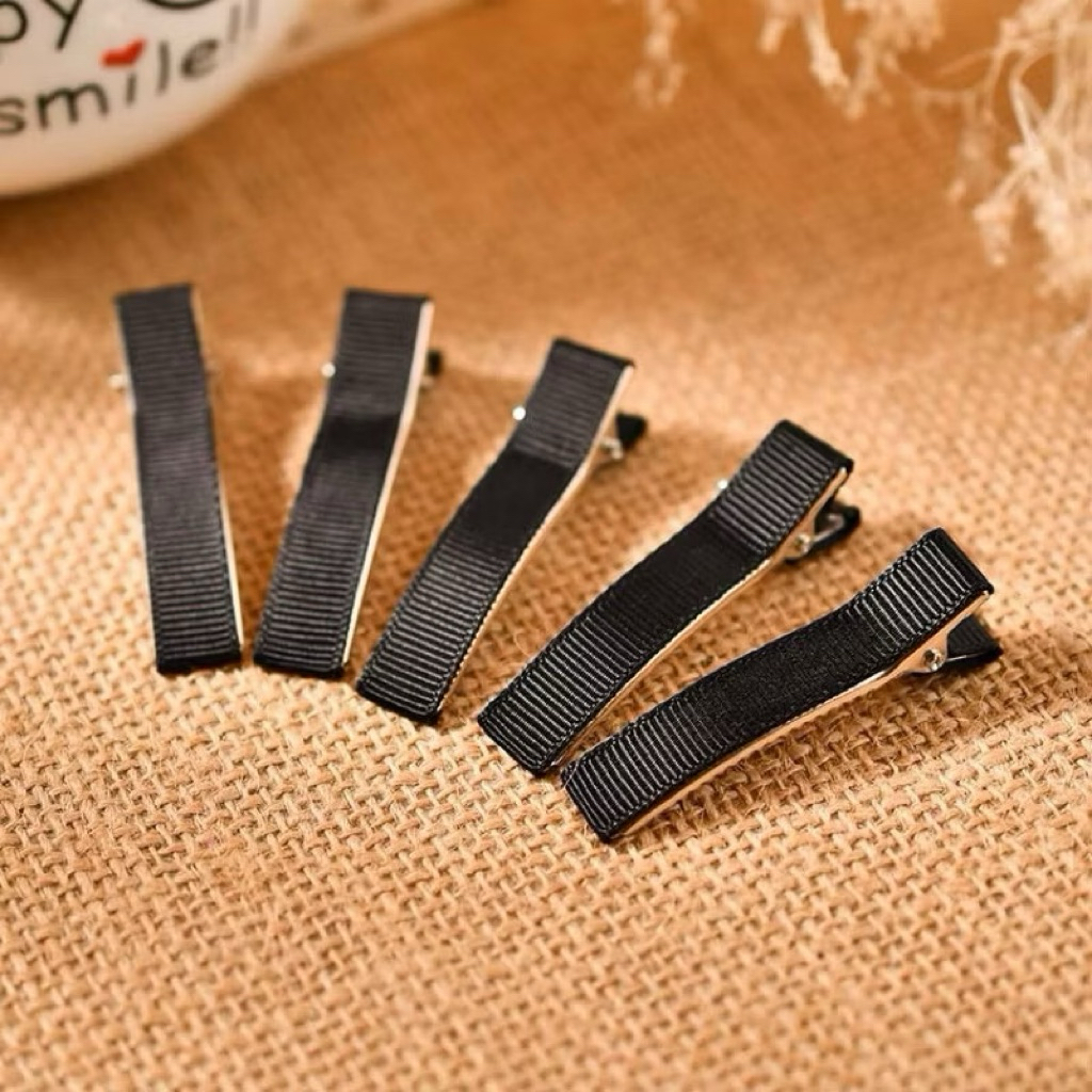 HOẢ TỐC Combo 10 20 50 Kẹp Mỏ Vịt Bọc Vải , Kẹp Bọc Ruy Băng Phôi Kẹp Handmade