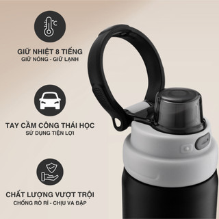 Bình giữ nhiệt La gourmet Hydrotune 500ml tích hợp loa Bluetooth, đèn LED theo nhạc, chống nước