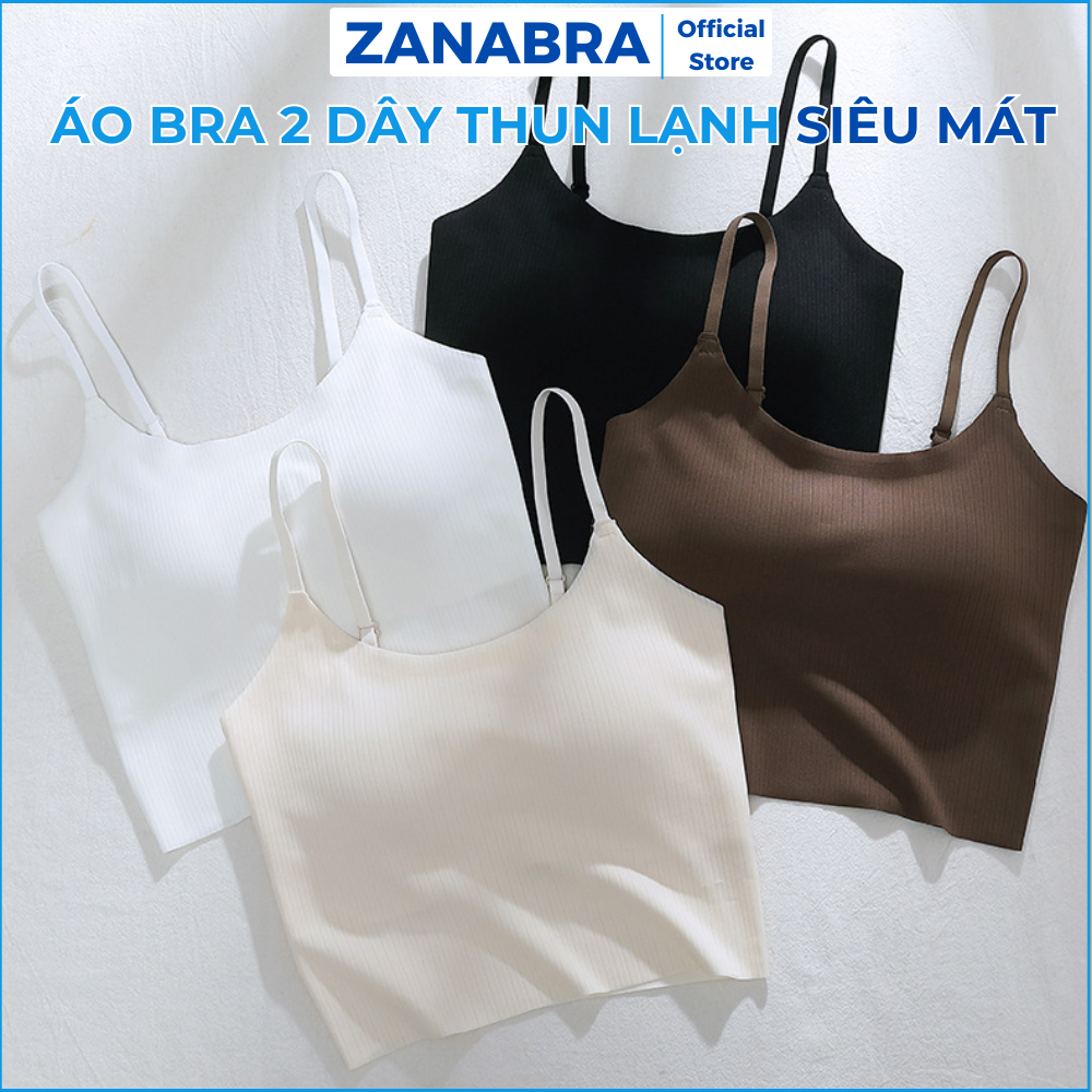 Áo 2 dây Áo bra thun lạnh SIÊU MÁT mềm mại có mút ngực cố định nâng ngực tôn dáng hoàn hảo dễ phối đồ A6683