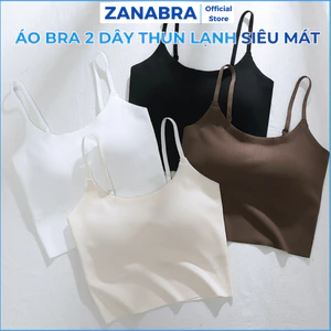 Áo 2 dây Áo bra thun lạnh SIÊU MÁT mềm mại có mút ngực cố định nâng ngực tôn dáng hoàn hảo dễ phối đồ A6683