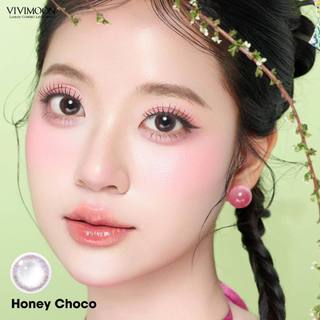 VIVIMOON lens cận 6 tháng Honey Choco, kính áp tròng cho mắt thở màu nâu tự nhiên độ từ 0 đến 8, Dia 14.2mm, Gdia 13.1mm