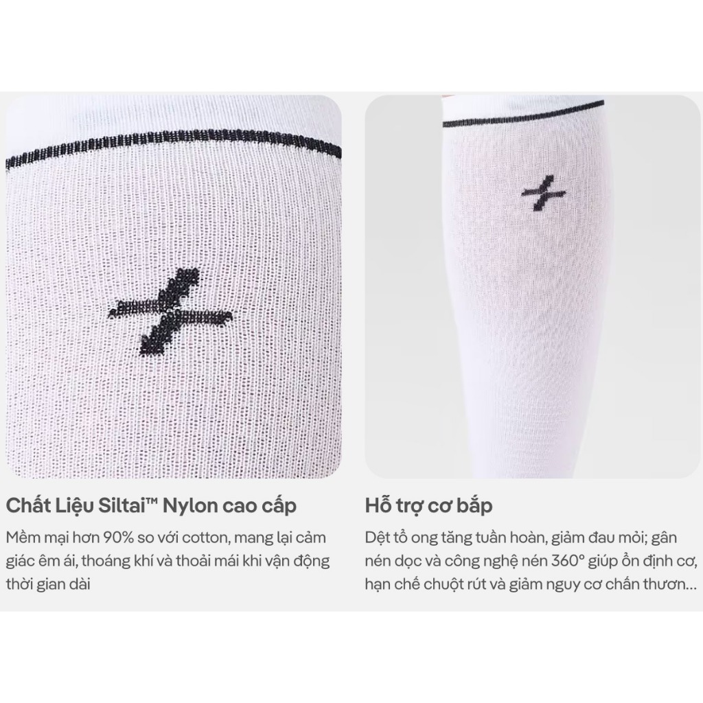 [MUA 2 GIẢM 5%]Tất ống đồng bóng đá, chạy bộ, trail hỗ trợ vận động, co giãn thoáng khí, Bó chân Essential Coolmate
