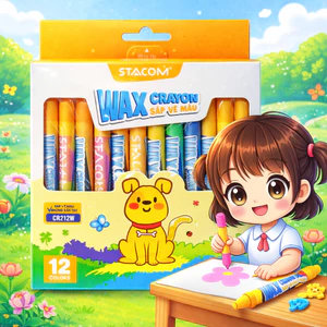 Sáp màu hữu cơ, màu sắc tươi sáng, an toàn cho bé 12, 16, 24 màu CR212W CR112 CR116 CR124
