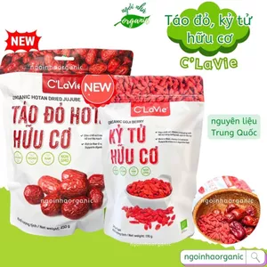 Táo đỏ/kỷ tử hữu cơ C'Lavie - chưng yến, chè dưỡng nhan, pha trà, dùng ngay