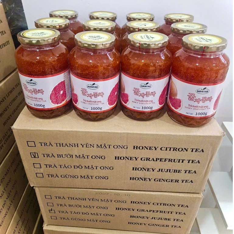 1 Thùng trà bưởi mật ong Hantae ( 1kg x 12 lọ/ thùng)