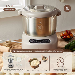 Máy Trộn Bột Bear 7L DM-B70V1, Công Suất 250W, Nhào-Trộn Bột Làm Bánh Tự Động, Bảo Hành 18 Tháng