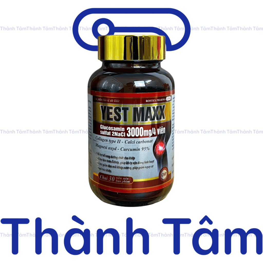 ( Đỏ ) Viên uống YEST MAXX bổ sung glucosamine, hỗ trợ xương khớp - Hộp 30 viên