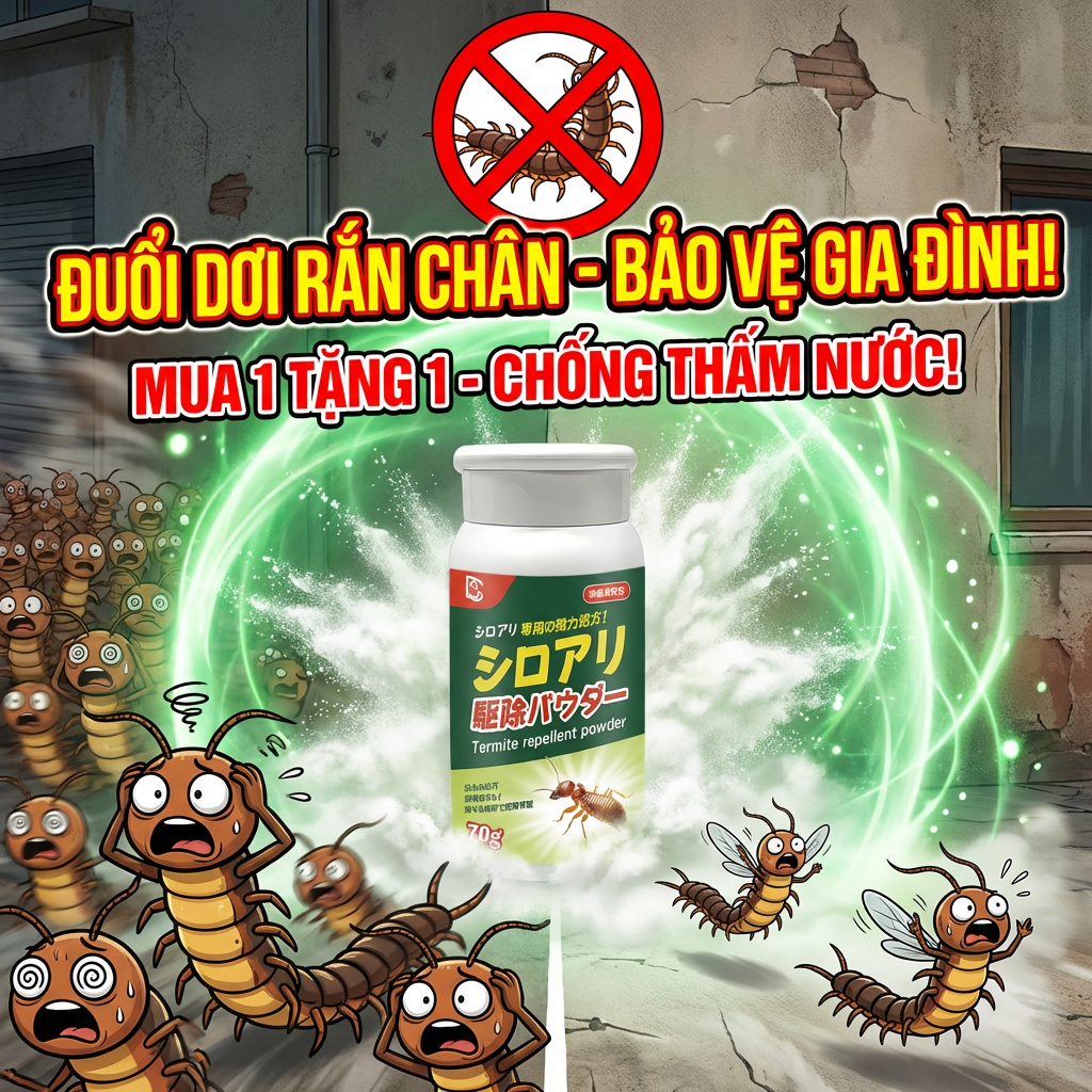 Bột diệt chân dài Bột diệt rết bột diệt côn trùng rắc xung quanh khu vực nhà, kích cỡ phù hợp cho gia đình an toàn 100%