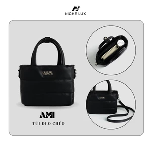 Túi Da PU AMI Xách Thời Trang Có Dây Đeo Chéo Nam Nữ Đựng Điện Thoại Đi Học Chơi | NICHE LUXURY