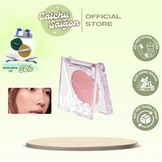 [UKISS] Má Hồng Kem Ukiss Vỏ Nhựa Vuông Trong Suốt, Temp Code Mousse Cream Blush, 3.2g