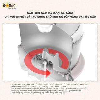 Máy trộn bột để bàn đa năng 5L BEAR DM-B50V1, 200W, Ủ- Nhào- Nhồi Bột Chống Dính , Bảo Hành 18 tháng